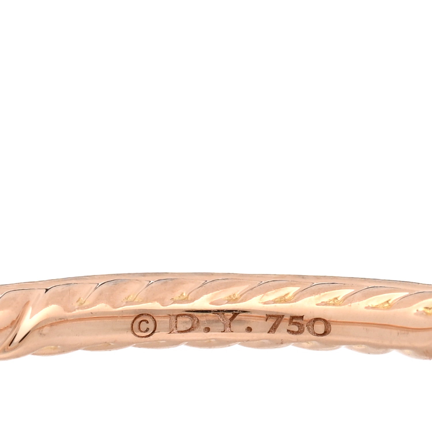 David Yurman 18K Rose Gold Pink Sapphire 1.85mm Eden Eternity Band Ring 66 11.5 4 of 4