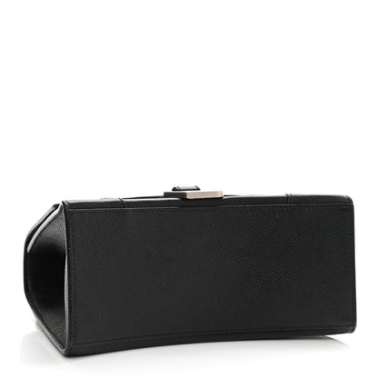 Balenciaga Grained Calfskin Small Hourglass Top Handle Bag Black 4 of 11