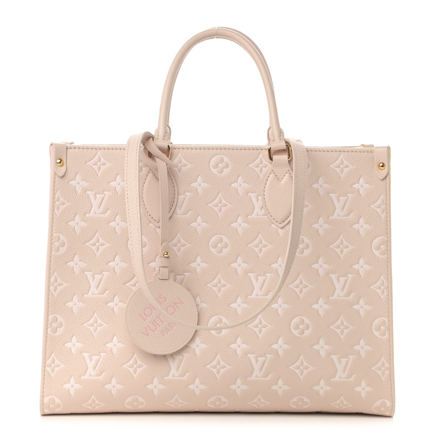 Louis Vuitton Empreinte Monogram Spring In The City Onthego MM Beige Pink Yellow 1 of 11