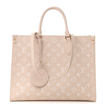 Louis Vuitton Empreinte Monogram Spring In The City Onthego MM Beige Pink Yellow 1 of 11