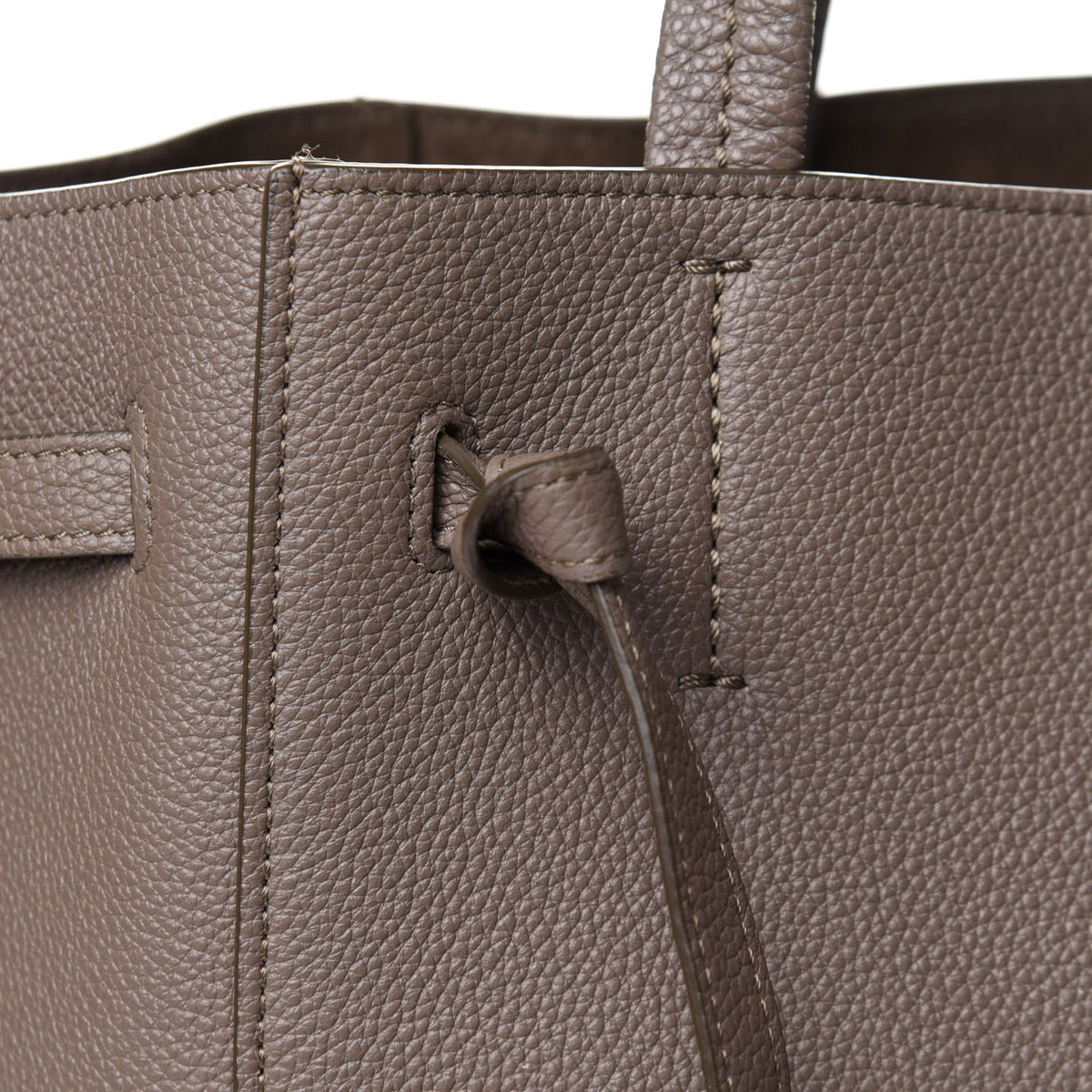 Celine Soft Grained Calfskin Small Belt Cabas Phantom Taupe 8 of 12