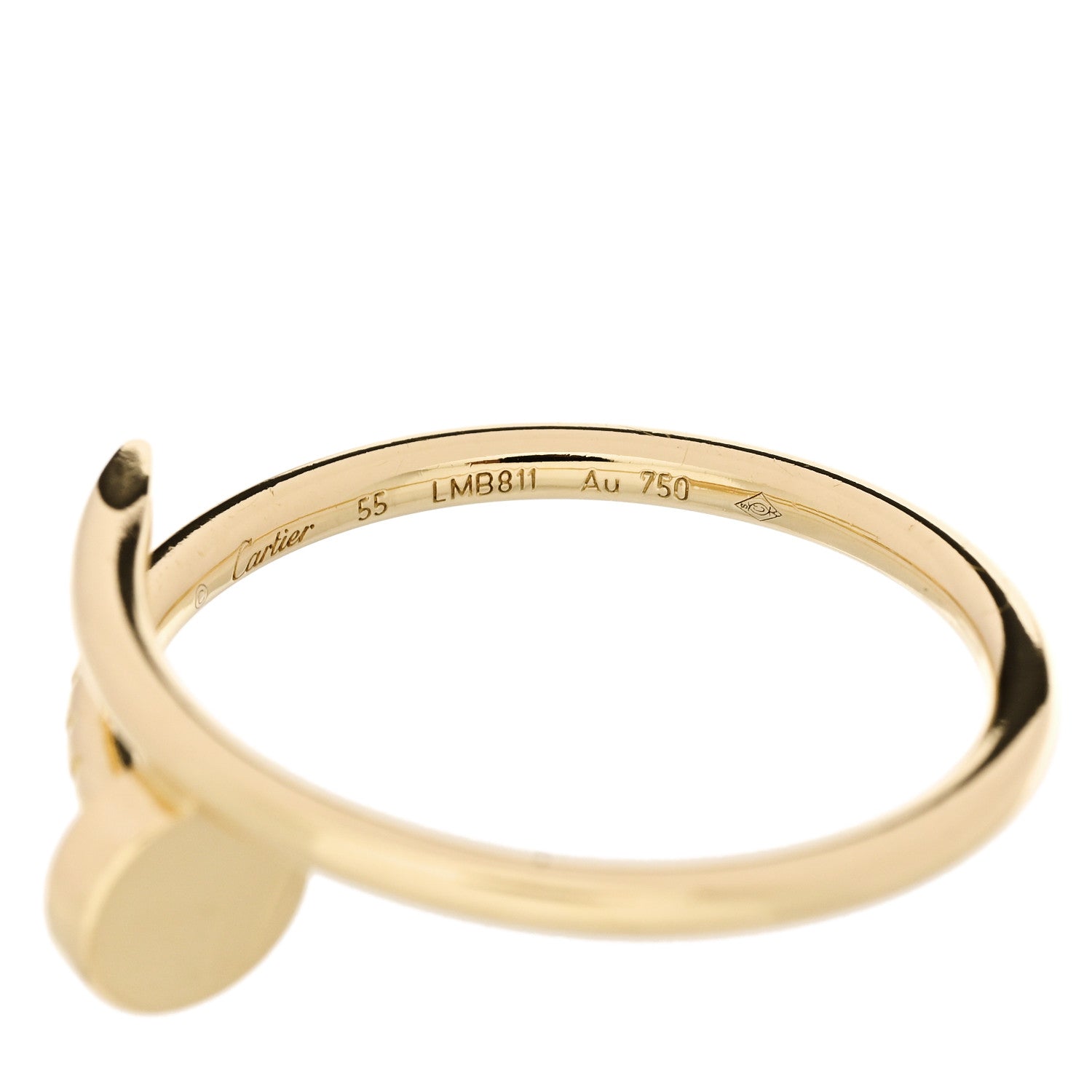 Cartier 18K Yellow Gold Small Juste Un Clou Ring 55 7.25 5 of 5