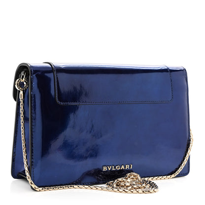 Bulgari Metallic Serpenti Forever Chain Wallet Dark Blue 3 of 11