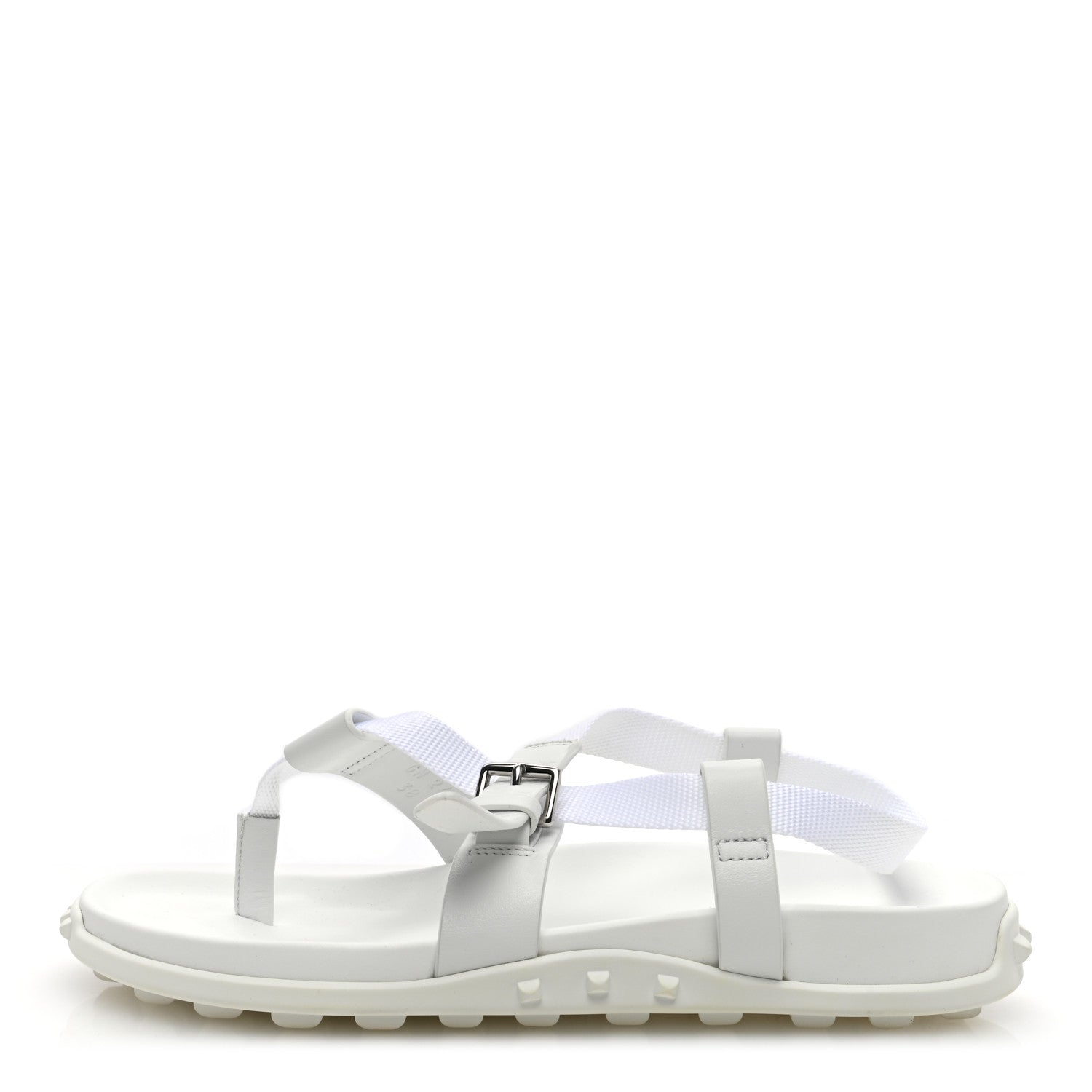 Hermes Calfskin Womens Inboard Sandals 38 White 1 of 7