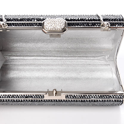 Judith Leiber Swarovski Crystal Minaudiere Clutch Silver 6 of 10