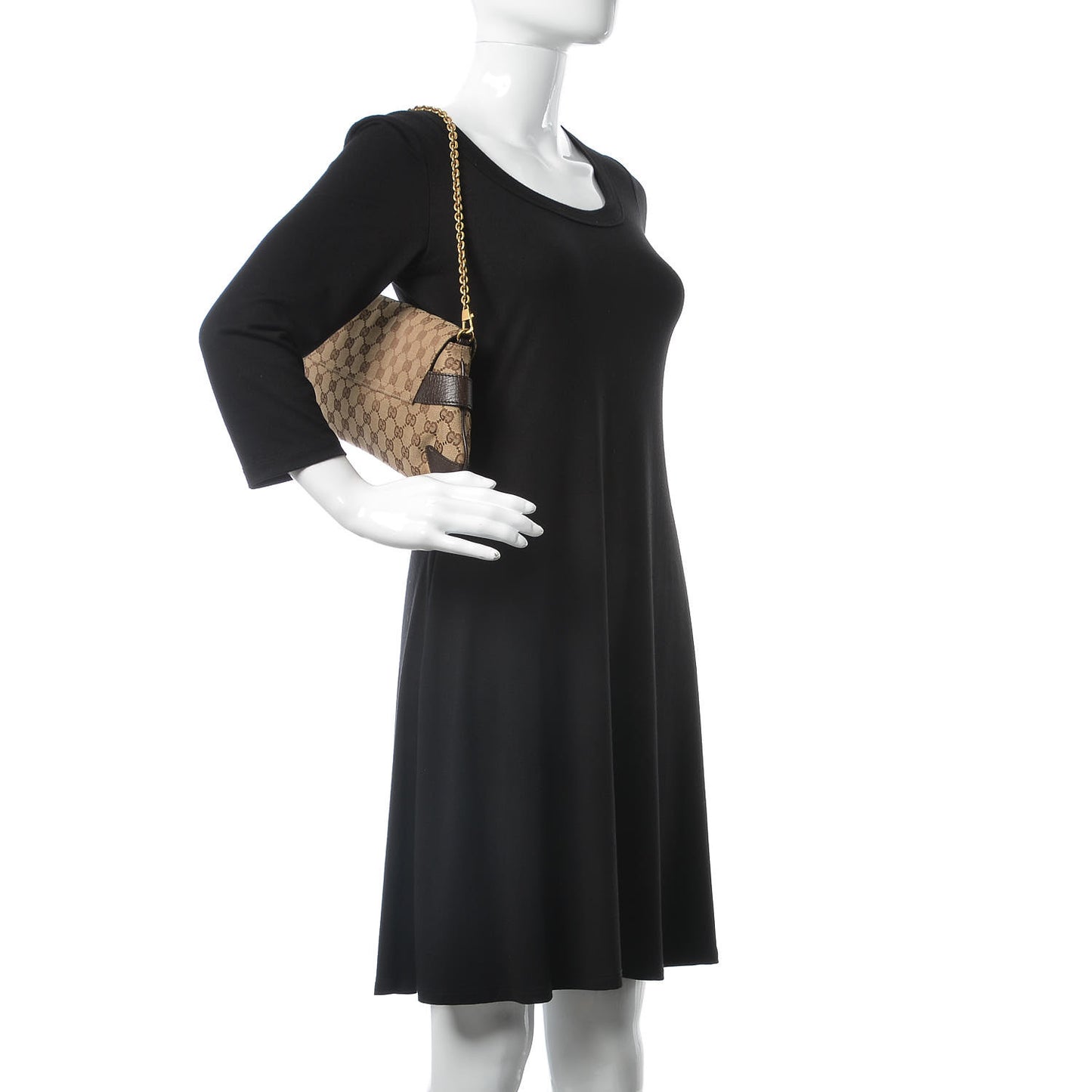 Monogram Horsebit Clutch Dark Brown