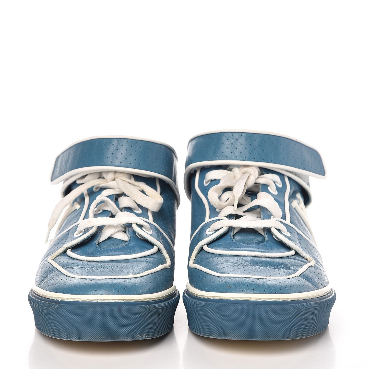 Calfskin Perforated Acapulco Sneakers 8 Blue