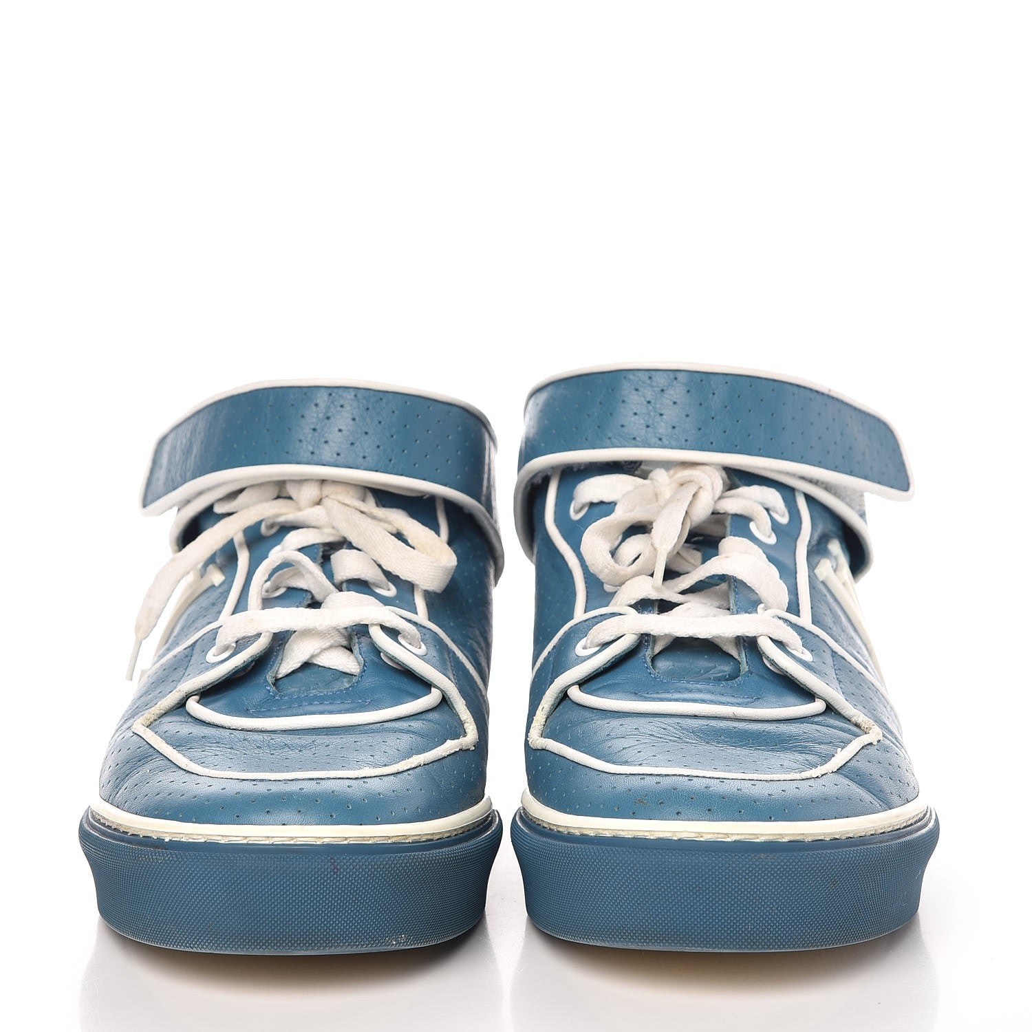 Louis Vuitton Calfskin Perforated Acapulco Sneakers 8 Blue 2 of 19