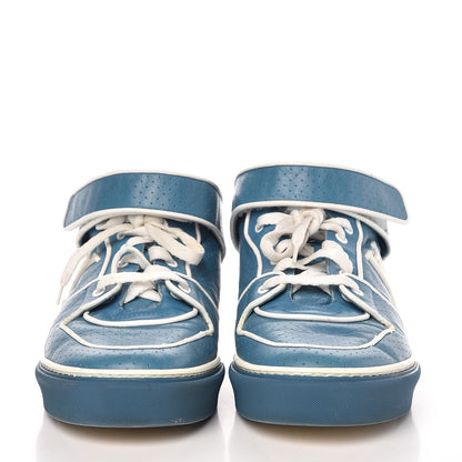 Louis Vuitton Calfskin Perforated Acapulco Sneakers 8 Blue 2 of 19