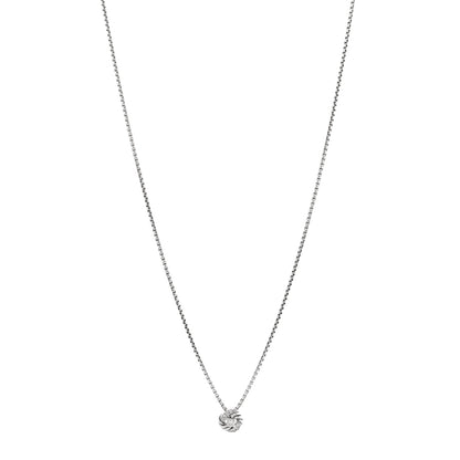 David Yurman Sterling Silver Diamond 8mm Petite Infinity Pendant Necklace 1 of 5