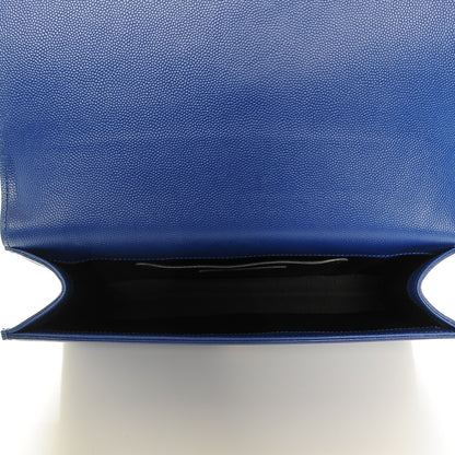 Saint Laurent Grain De Poudre Classic Monogram Clutch Outremer 5 of 6