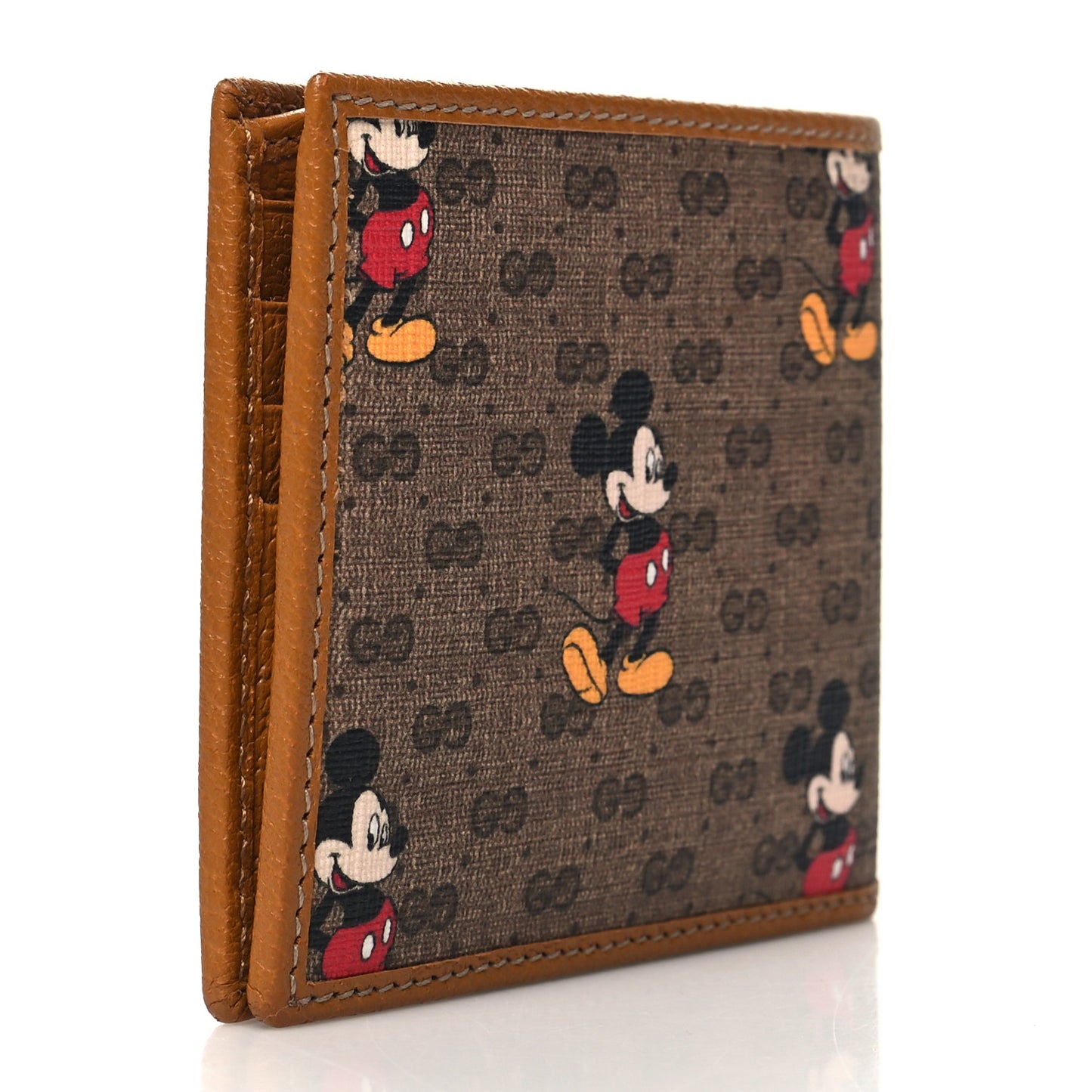 X DISNEY Mini Vintage GG Supreme Monogram Mickey Mouse Wallet Beige Vintage Sun Oil