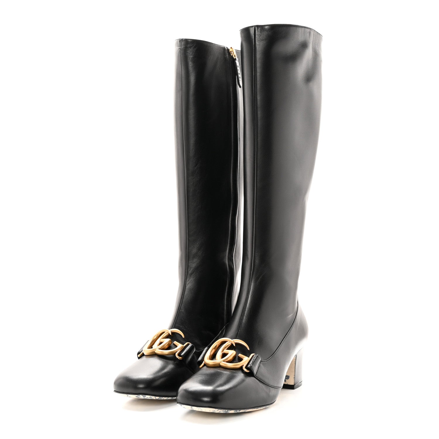Gucci Malaga Kid GG Victoire 55mm Boots 38 Black 3 of 17