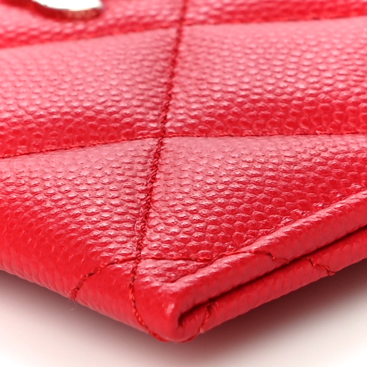 Chanel Caviar Quilted Card Holder Red 11 of 12