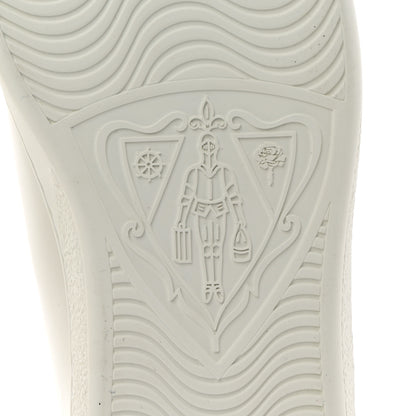 Gucci Calfskin Interlocking G Perforated Mens Ace Sneakers 13 White Grey Sky 6 of 12