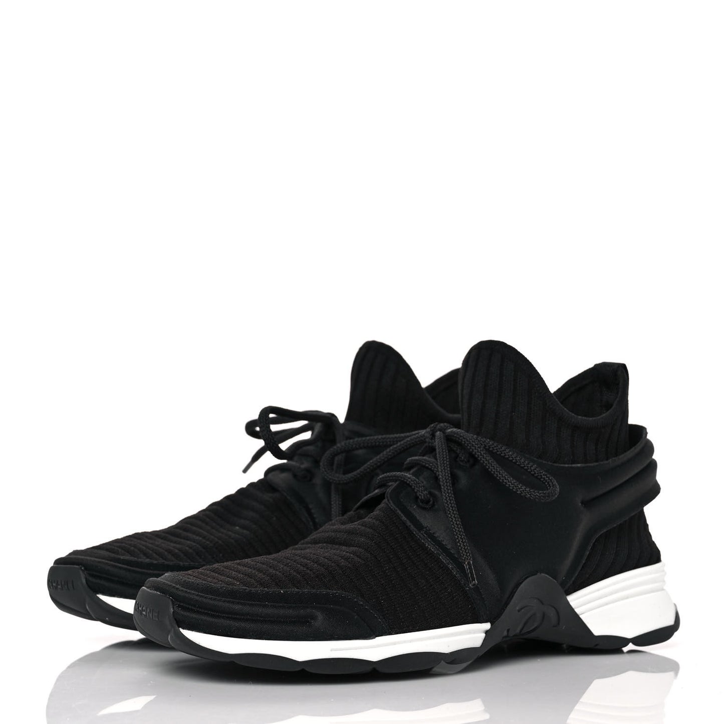 Stretch Fabric Womens CC Sneakers 39 Black