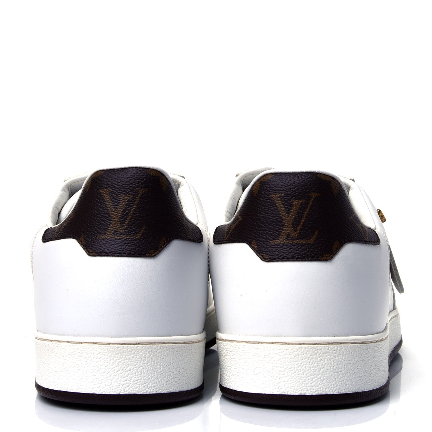 Louis Vuitton Calfskin Monogram Mens Rivoli Sneakers 9.5 White 4 of 5
