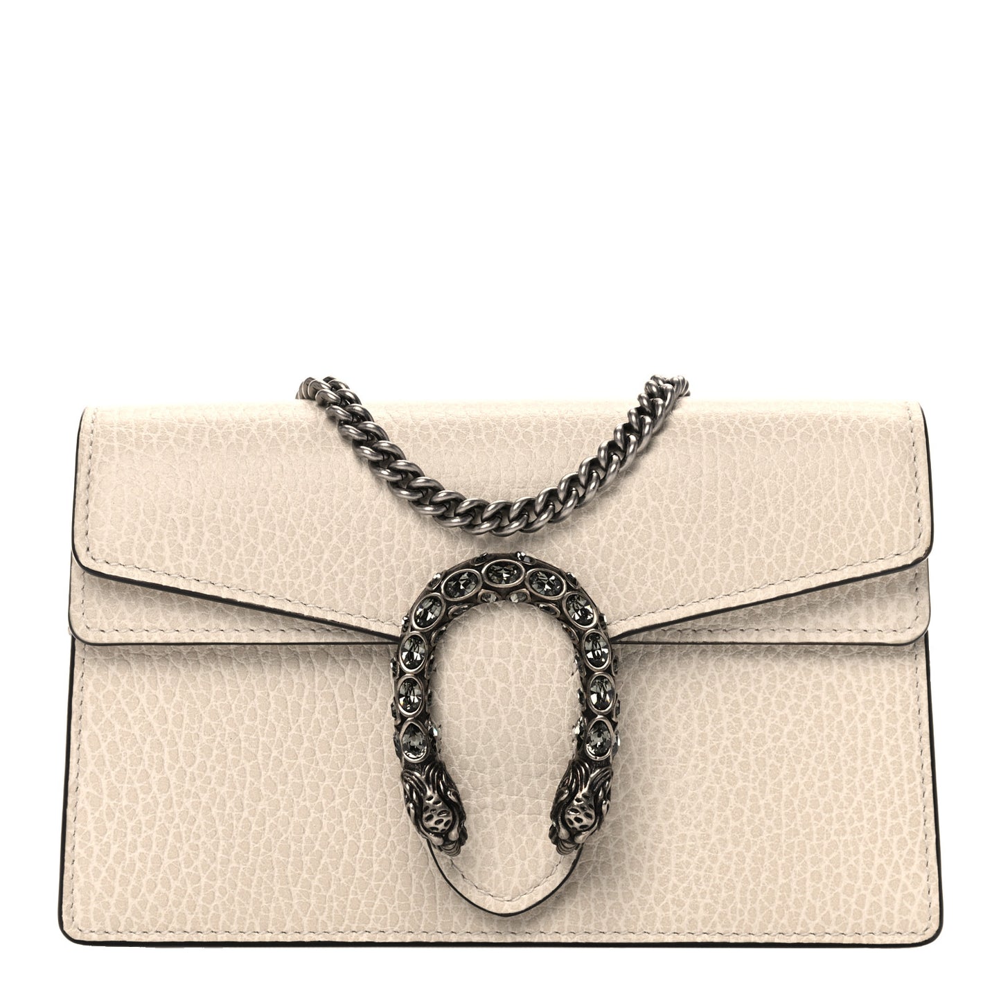 Dollar Calfskin Crystal Super Mini Dionysus Shoulder Bag Mystic White Black Diamond