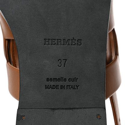 Hermes Nappa Womens Grace Sandals 37 Naturel 8 of 8