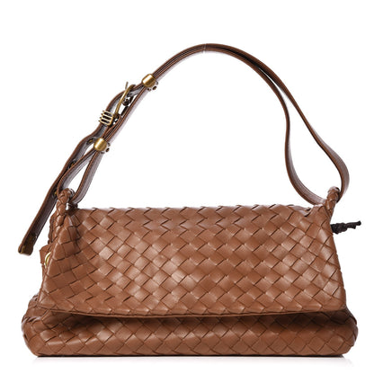 Bottega Veneta Nappa Intrecciato Messenger Crossbody Brown 1 of 8