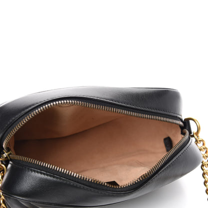 Gucci Calfskin Matelasse Small GG Marmont Chain Shoulder Bag Black 5 of 11