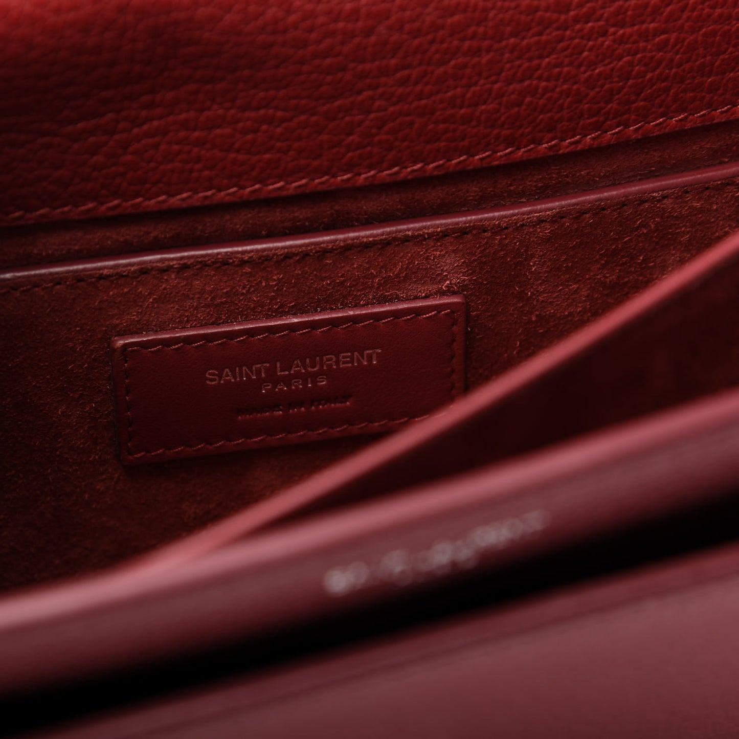 Grained Calfskin Medium Monogram Sunset Satchel Red