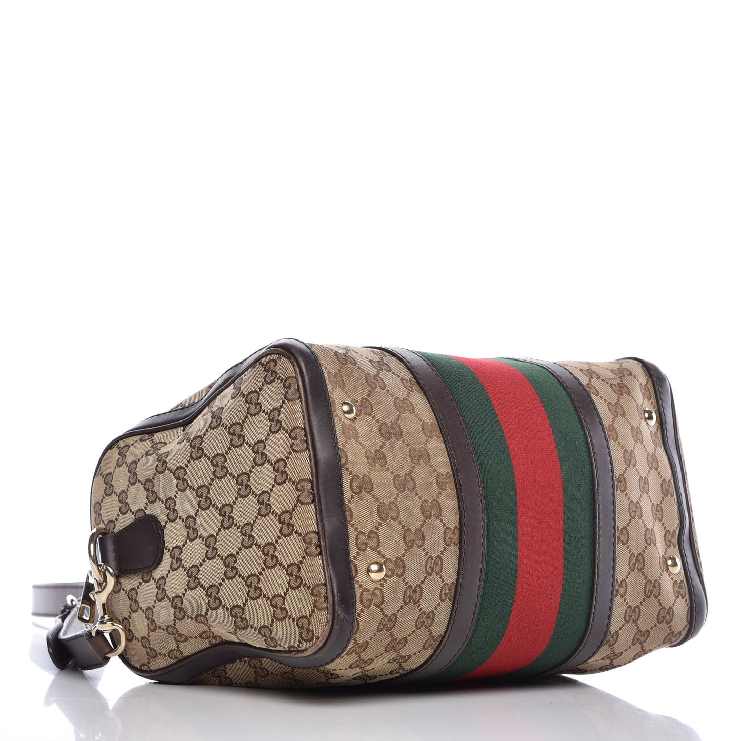 Monogram Vintage Web Medium Boston Dark Brown