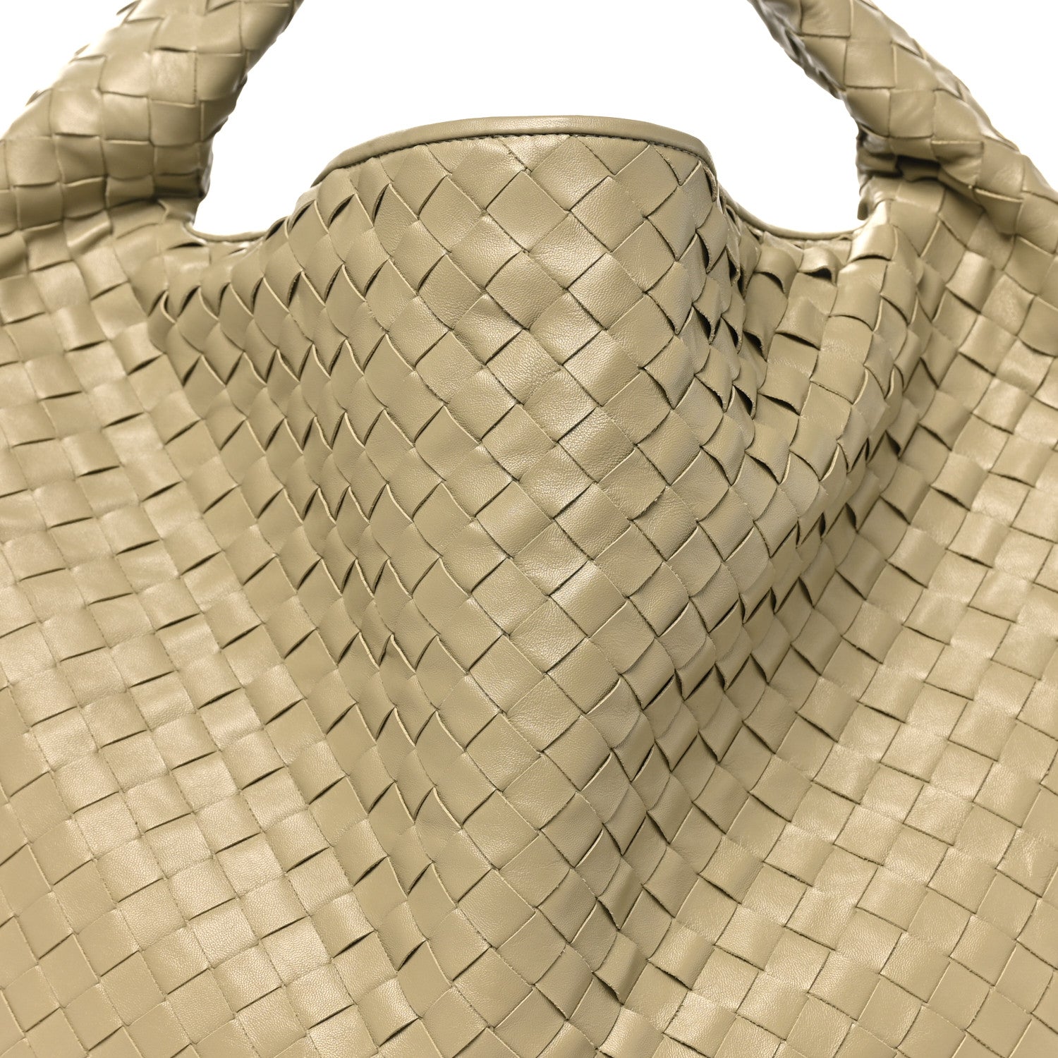 Bottega Veneta Calfskin Intrecciato Large Hop Travertine 7 of 9