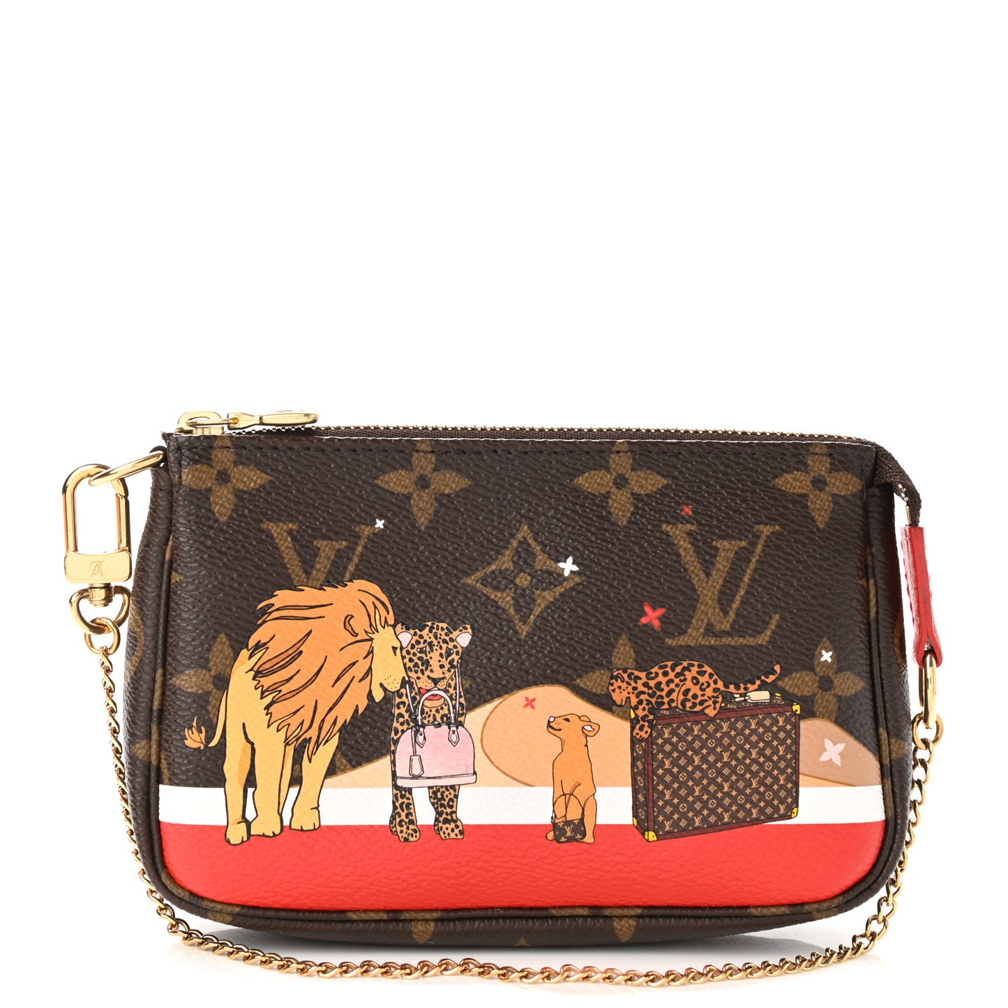 Monogram 2018 Christmas Animation Mini Cats Pochette Accessories