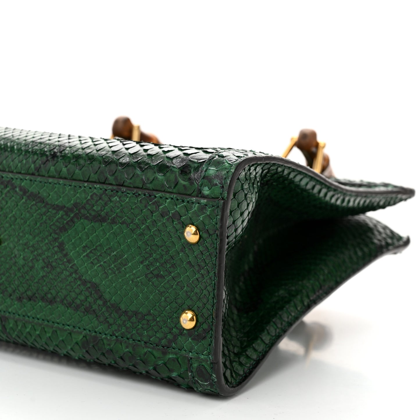 Snakeskin Small Diana Tote Green Black