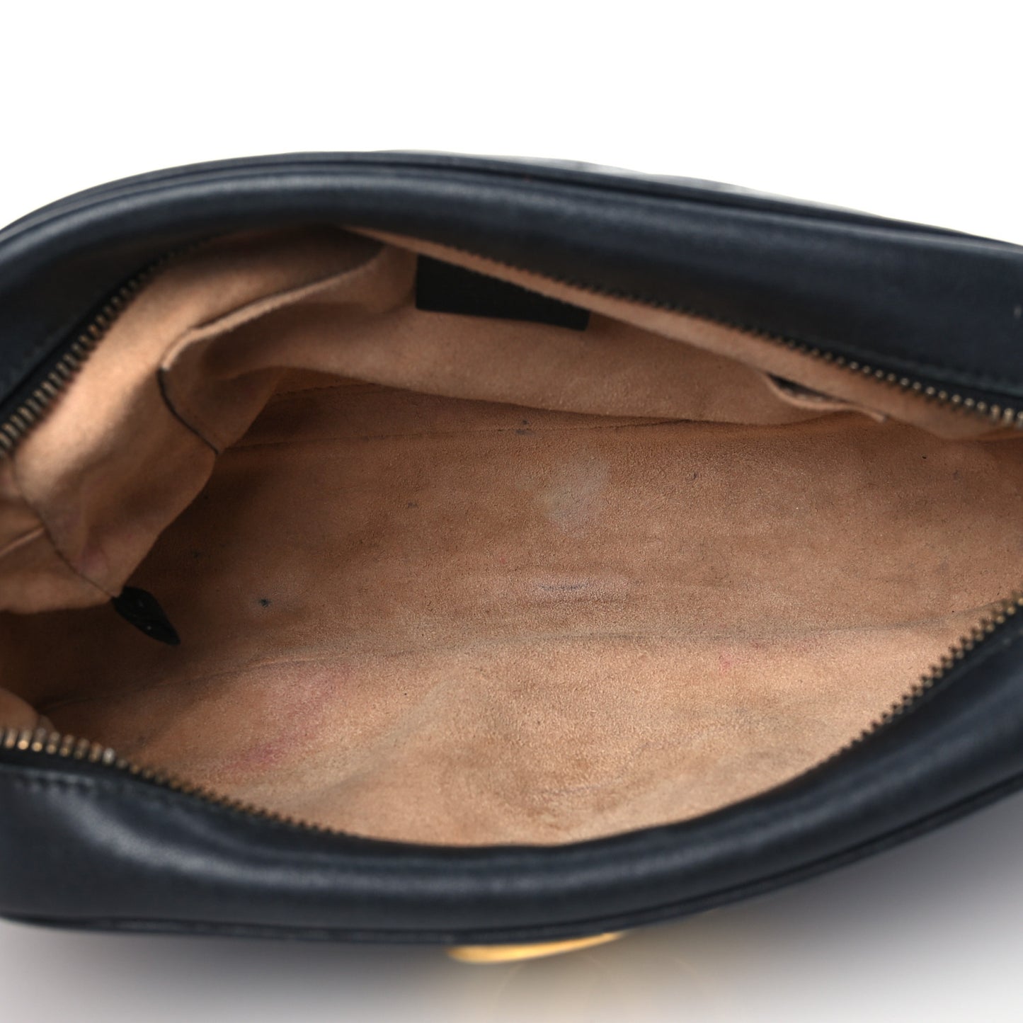 Calfskin Matelasse Small GG Marmont Chain Shoulder Bag Black