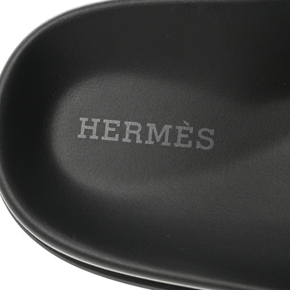 Hermes Calfskin Womens Chypre Sandals 37 Black 7 of 9