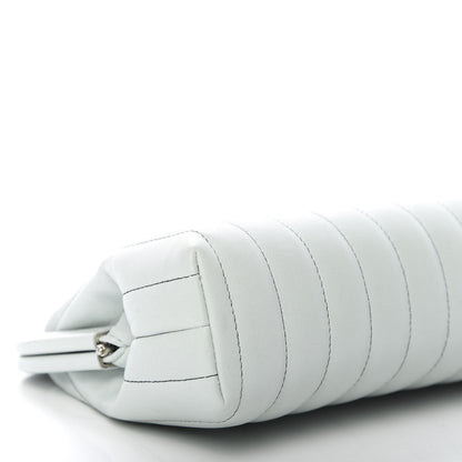 Chanel Lambskin Vertical Quilted Mademoiselle Clutch Light Green 6 of 9