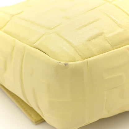 Fendi Nappa FF 1974 Embossed Large Baguette Banana 14 of 15