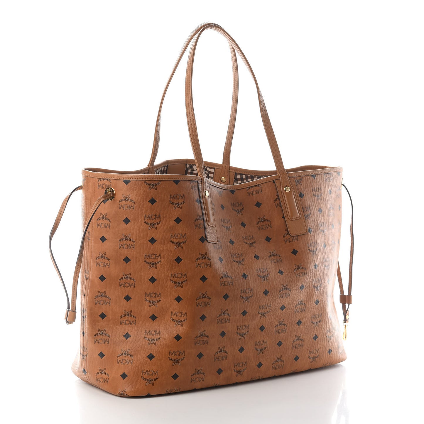 Visetos Large Liz Reversible Shopper Tote Cognac