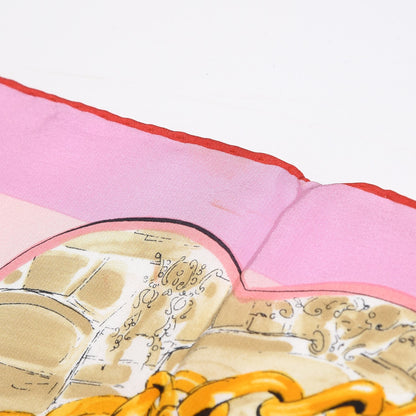 Chanel Silk CC Heart Square Scarf Pink 10 of 10