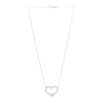 Tiffany Platinum Diamond 1.96ctw Heart Pendant Necklace 3 of 6