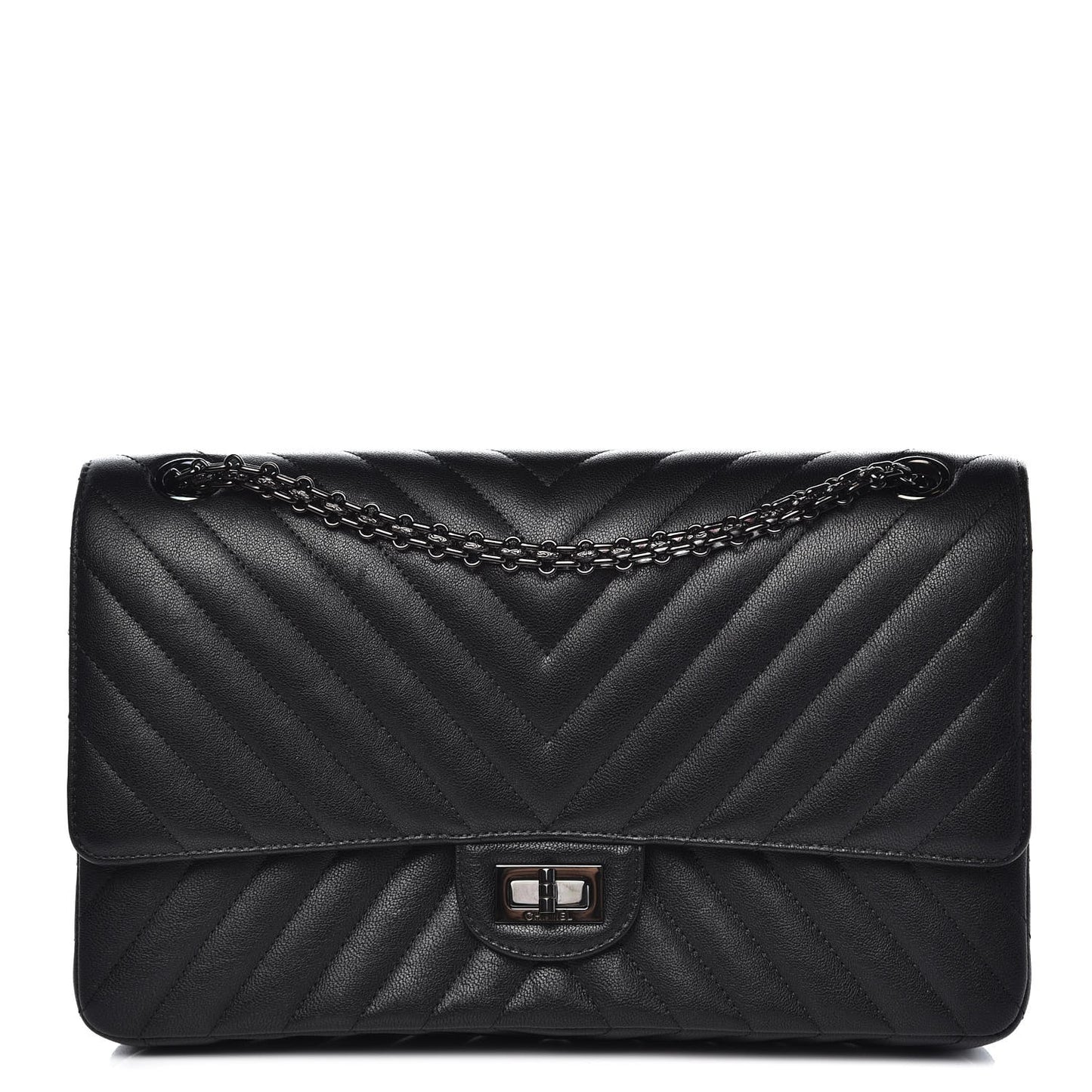 Sheepskin Chevron Quilted 2.55 Reissue 226 Flap So Black