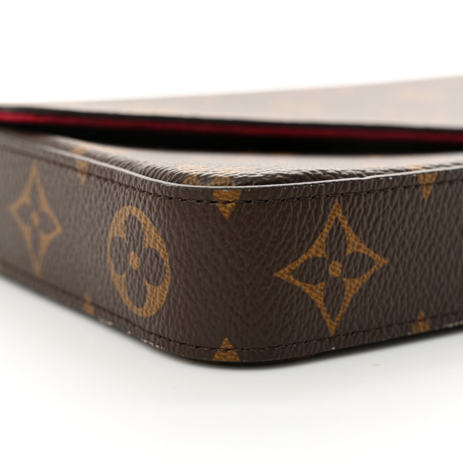 Louis Vuitton Monogram Pochette Felicie Chain Wallet Fuchsia 9 of 11