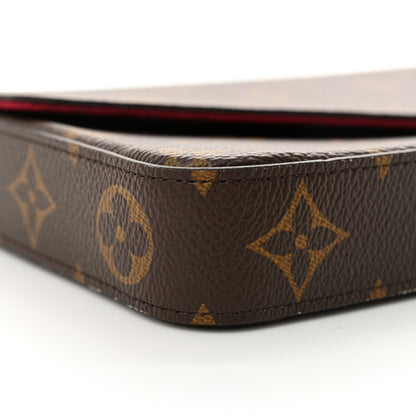 Louis Vuitton Monogram Pochette Felicie Chain Wallet Fuchsia 9 of 11