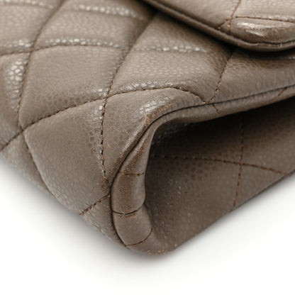Chanel Caviar Quilted Clutch With Chain Flap Brown 14 of 15