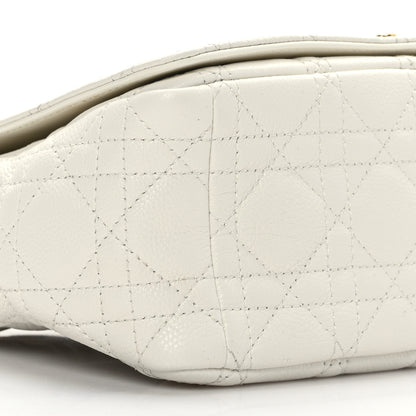 Christian Dior Supple Calfskin Cannage Medium Caro Bag Ivory 8 of 9