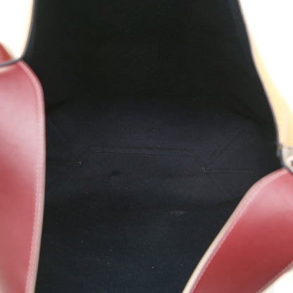 Celine Shiny Smooth Calfskin Twisted Cabas Yellow Khaki 13 of 19