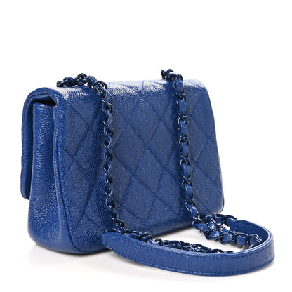 Chanel Caviar Quilted Incognito Mini Square Flap Dark Blue 3 of 10