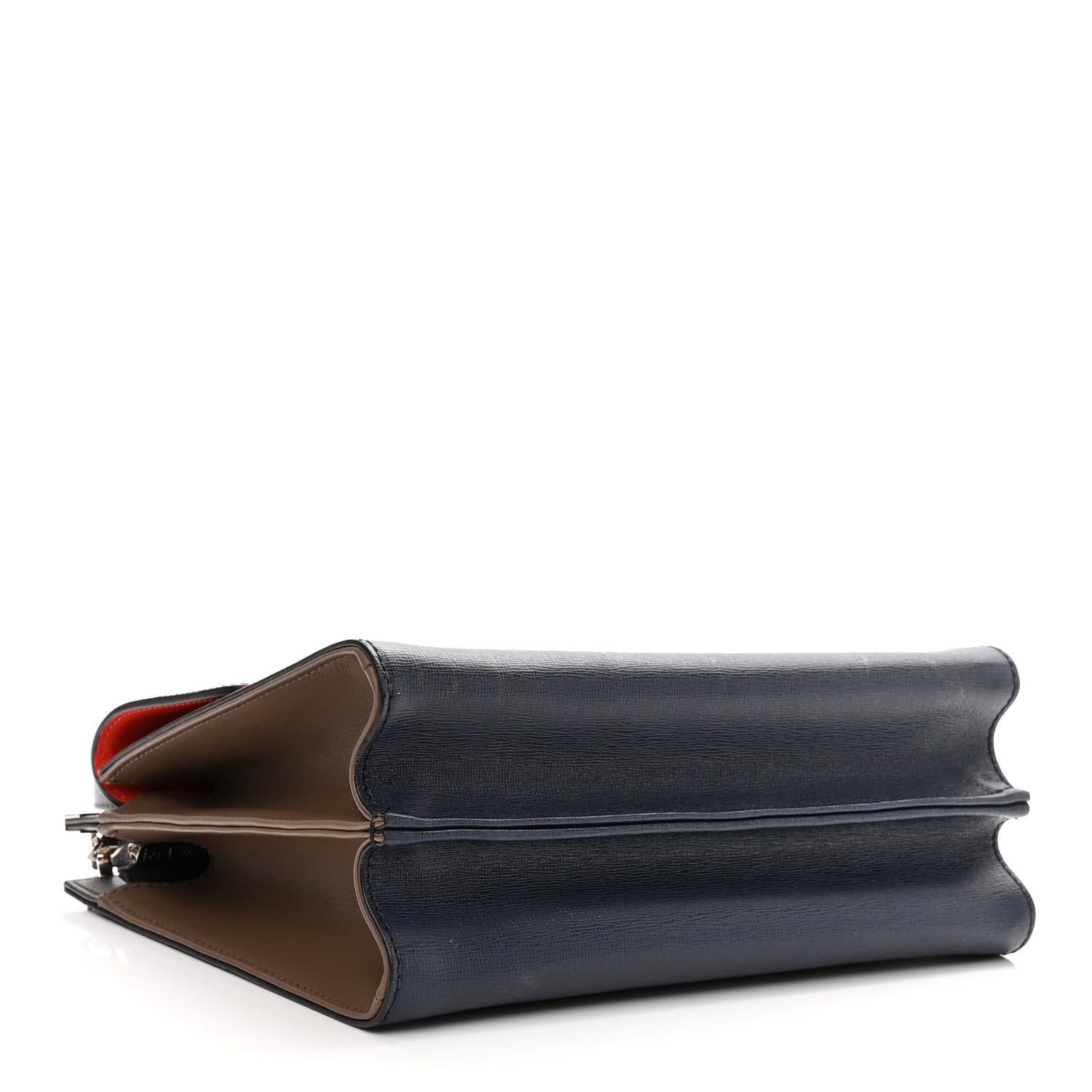 Fendi Vitello Elite Flamingo Colorblock Demi Jour Shoulder Bag Papavero Multicolor Asfalto 4 of 12