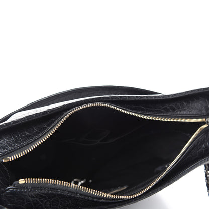 Chanel Crocodile Embossed Calfskin Medium Gabrielle Cocodile Hobo Black 6 of 12