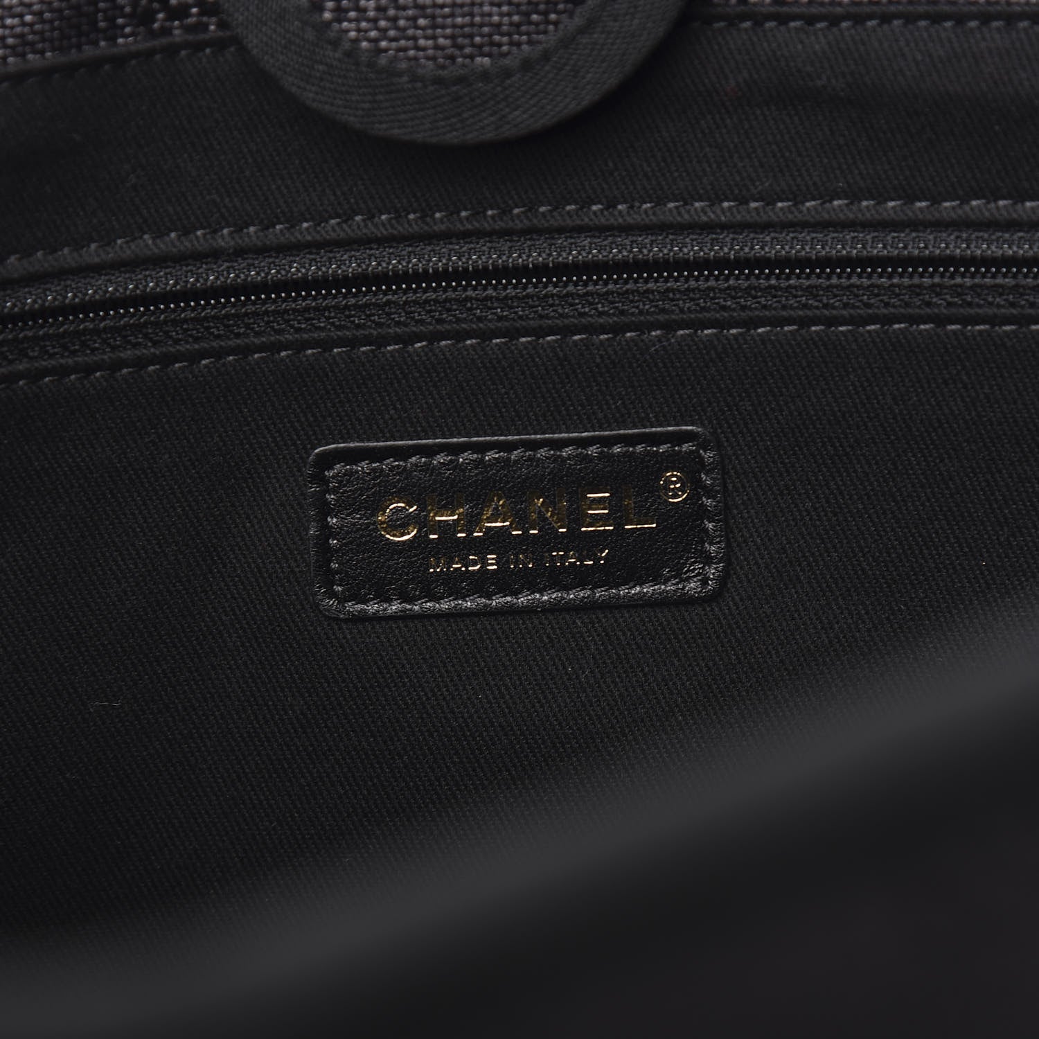 Chanel Mixed Fibers Striped Small Deauville Tote Black 5 of 10