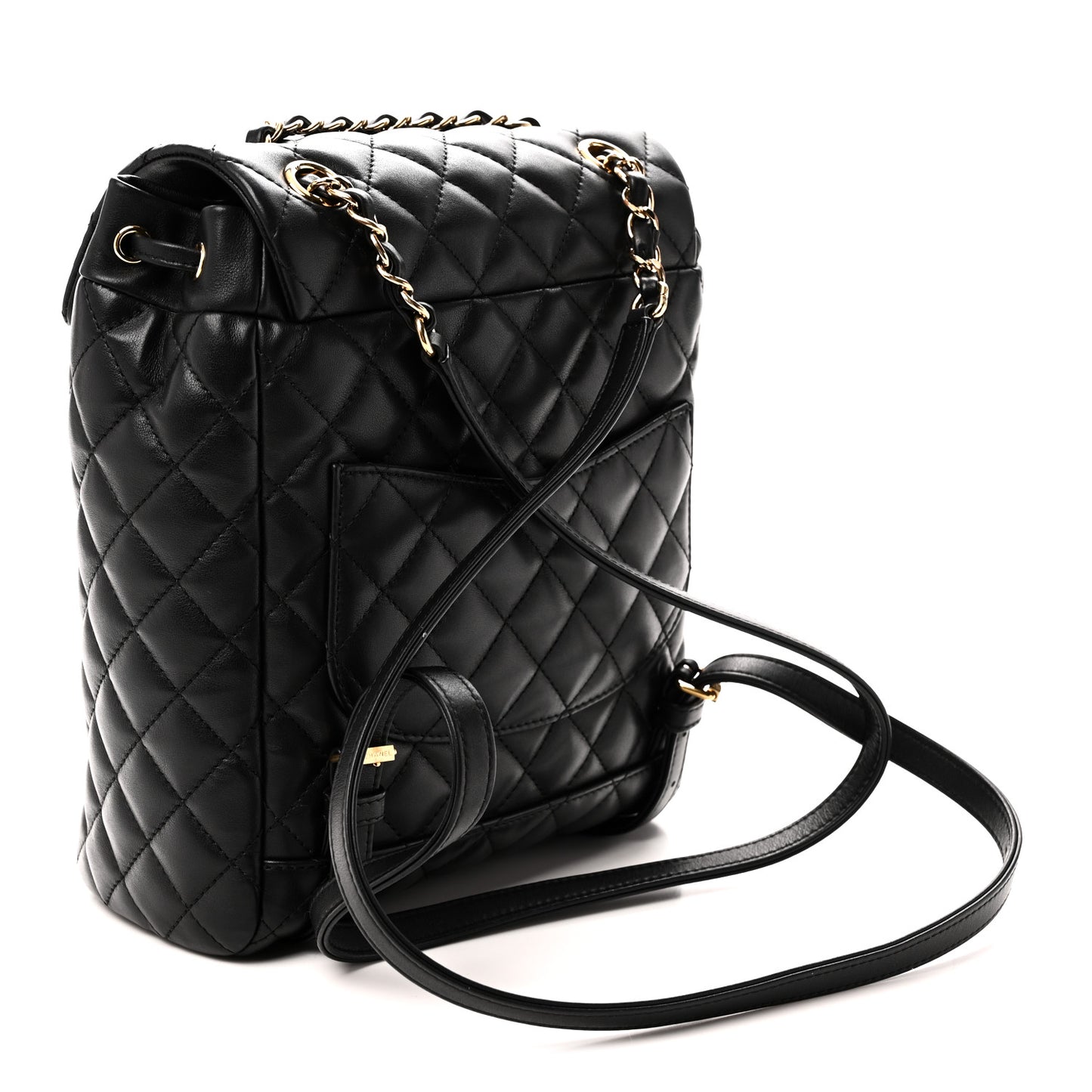 Lambskin Quilted Small Urban Spirit Backpack Black Black