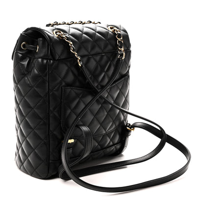 Chanel Lambskin Quilted Small Urban Spirit Backpack Black Black 3 of 10