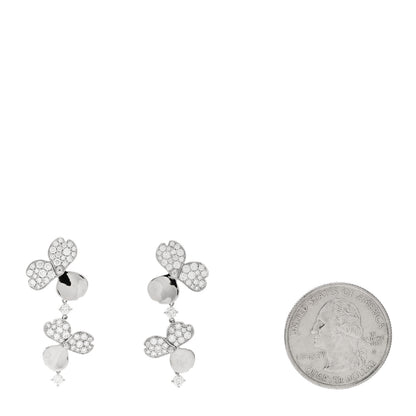 Tiffany Platinum Diamond Paper Flowers Cluster Drop Earrings 2 of 5